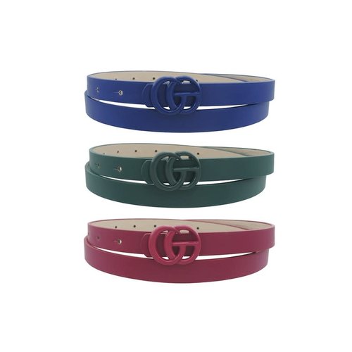 Keep It Together 3PC Belt Set - Magenta/Green/Royal Keep It Together 3PC Belt Set - Magenta/Green/Royal