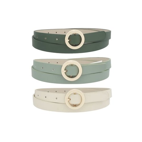 What's The Move 3PC Belt Set - Green/Sage/Khaki What's The Move 3PC Belt Set - Green/Sage/Khaki