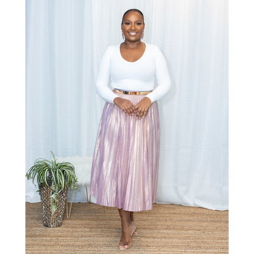 Magical Moments Glitter Pleated Midi Skirt Magical Moments Glitter Pleated Midi Skirt