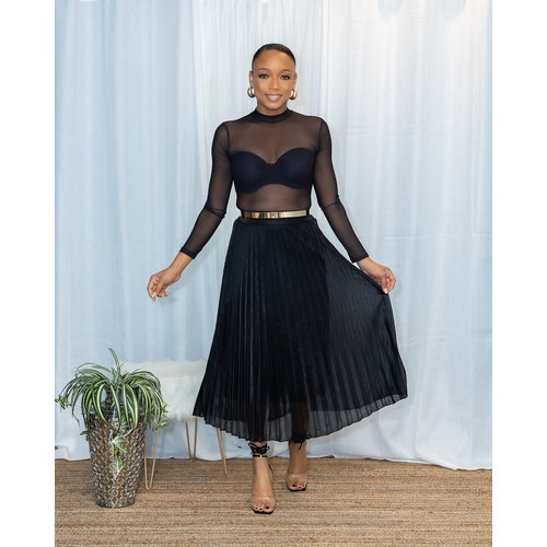 Best Wishes Pleated Skirt - BLACK Best Wishes Pleated Skirt - BLACK