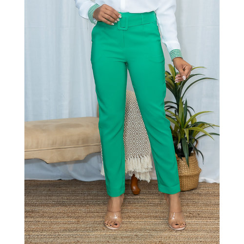 Give It All Belted Ankle Pants - Avocado Give It All Belted Ankle Pants - Avocado
