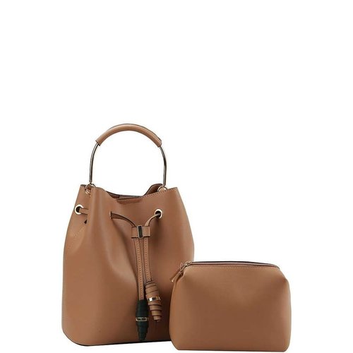 Hard To Resist 2PC Handbag Set - Brown Hard To Resist 2PC Handbag Set - Brown