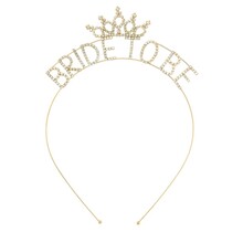 Bride To Be Crown Headband - Gold