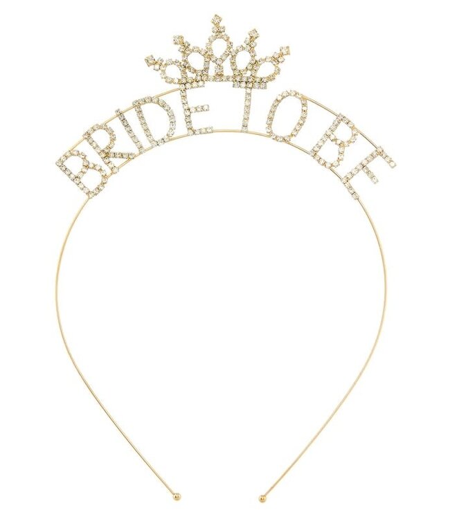 Bride To Be Crown Headband - Gold