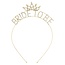 Bride To Be Crown Headband - Gold