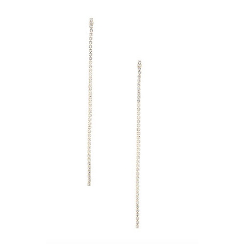 Drop Down Rhinestone Earrings Gold Drop Down Rhinestone Earrings Gold