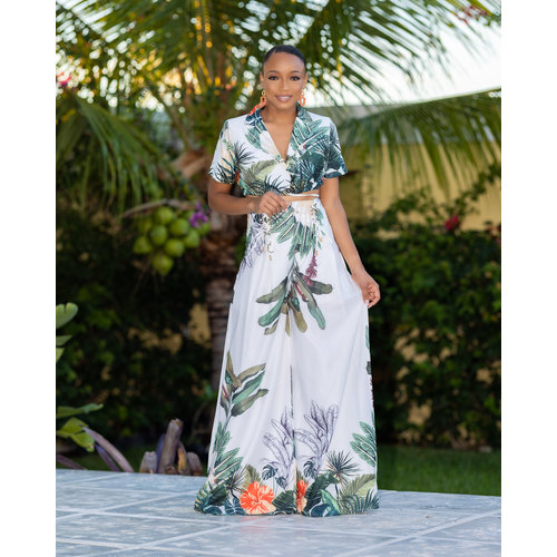 Tropical Palm Pants Set Tropical Palm Pants Set