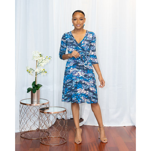Calling Corals Midi Wrap Dress Calling Corals Midi Wrap Dress
