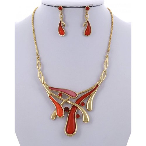 Take It Or Leave It Necklace Set - Red Take It Or Leave It Necklace Set - Red