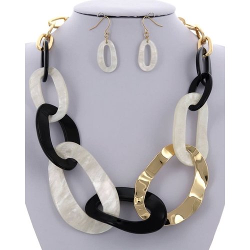 Linked Up Necklace Set - Black Linked Up Necklace Set - Black