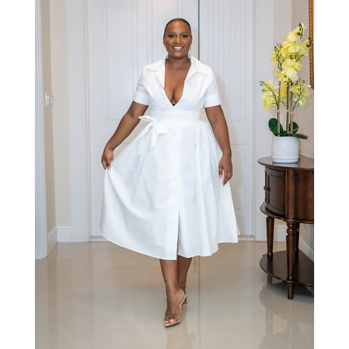 Pure White Belted Maxi Dress Pure White Belted Maxi Dress