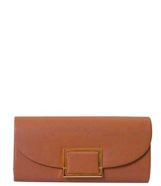 Snap Back Clutch - Brown