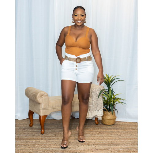 Vacation Mode Belted Linen Shorts Vacation Mode Belted Linen Shorts