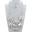 Double Time Necklace Set - Silver