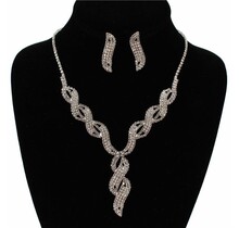 Time To Shine Necklace Set - Silver