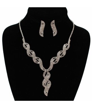 Time To Shine Necklace Set - Silver