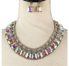 Feeling Exclusive Necklace Set - Silver Iridescent
