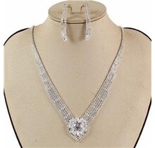 Call Me Royalty CZ Necklace Set - Silver