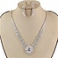 Call Me Royalty CZ Necklace Set - Silver