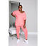 So Over It Leggings Set - Neon Coral Pink