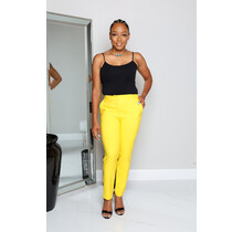 To The Point Ankle Pants - YELLOW