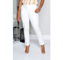 To The Point Ankle Pants - WHITE