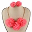 Unlike The Rest Necklace Set - Neon Coral