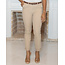 Follow Through Belted Ankle Pants - Taupe