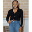 Focused On Me Cable Knit Cardigan - Black