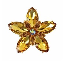 Farewell Floral Brooch - Yellow