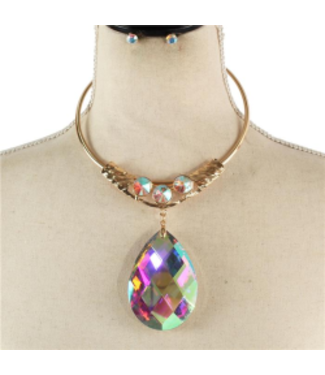 Dance The Night Necklace Set - Gold Iridescent