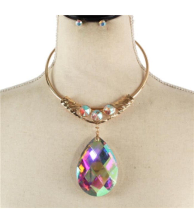 Dance The Night Necklace Set - Gold Iridescent