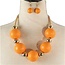 Be Extra Necklace Set - Orange