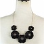 My Time To Bloom Necklace Set - Black
