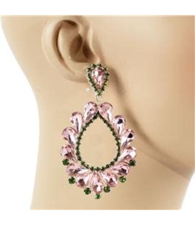 The Details Earrings - Pink/Green