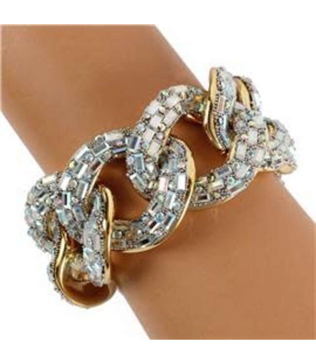 Connected Links Bracelet - Gold Iridescent