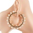 Embedded In Pearls Hoops - Gold