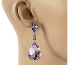 Plus One Crystal Earrings - Lavender