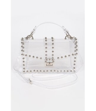 Take Caution Handbag - Silver