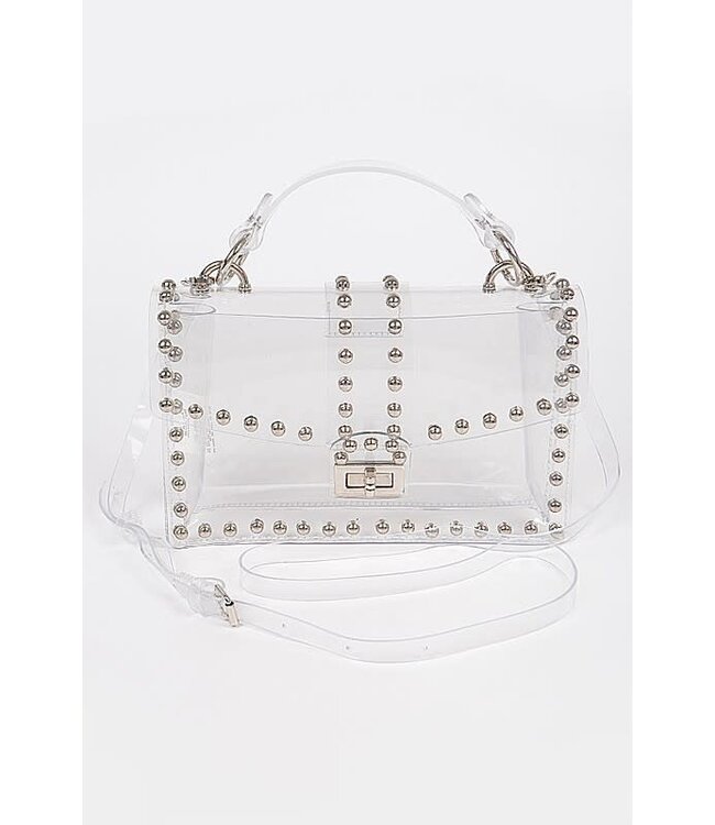 Take Caution Handbag - Silver