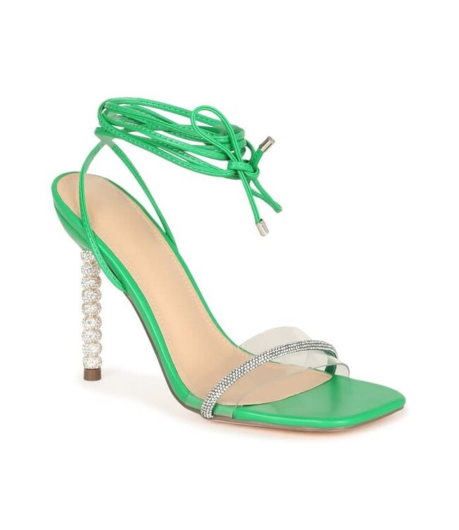 Trinity Rhinestone Heels - Green