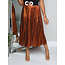 Copper Glow Pleated Skirt