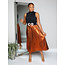 Copper Glow Pleated Skirt