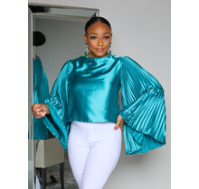 Bad Rep Pleated Top TEAL