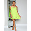 Just For Fun Pleated Dress LIME