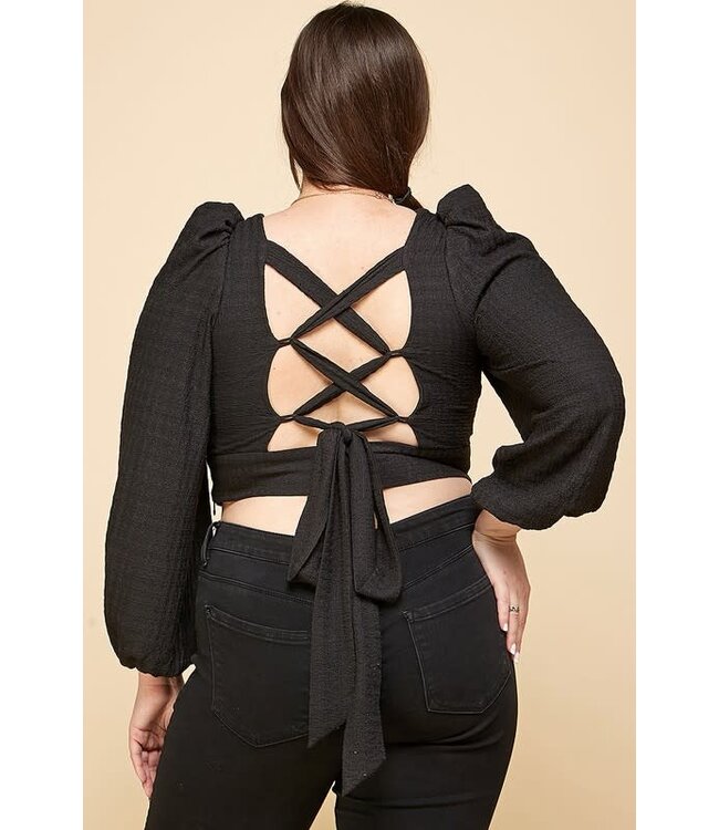 PLUS Midnight Seduction Cropped Top