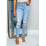 No Invites Mid Rise Distressed Jeans