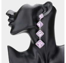 Diamond Pieces Earrings - Lavender