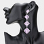 Diamond Pieces Earrings - Lavender