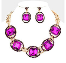 Treasure Your Love Necklace Set - Purple